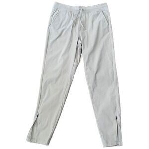 Kenneth Cole Active Mens Jogger Pants Gray Tech Stretch Ankle Zip Size L